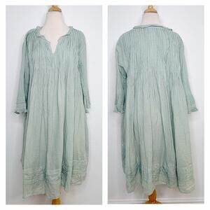 Sundance JP and Mattie Womens Dress Seafoam Size‎ S Crinkle Cotton Cottagecore